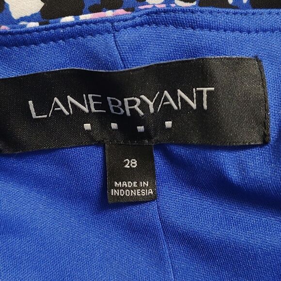 Lane Bryant multicolor Retro Flounce Bell Sleeve Dress Sz 28 - Picture 6 of 6